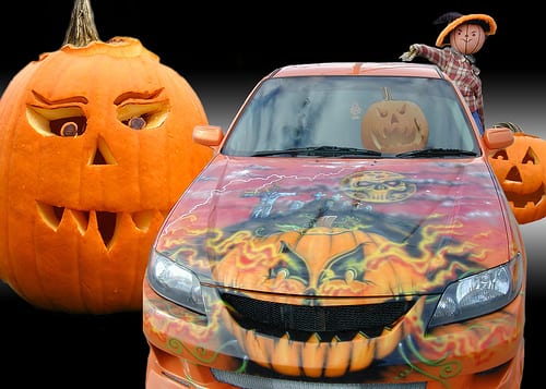Curiosidade: fantasias de Halloween para carros!