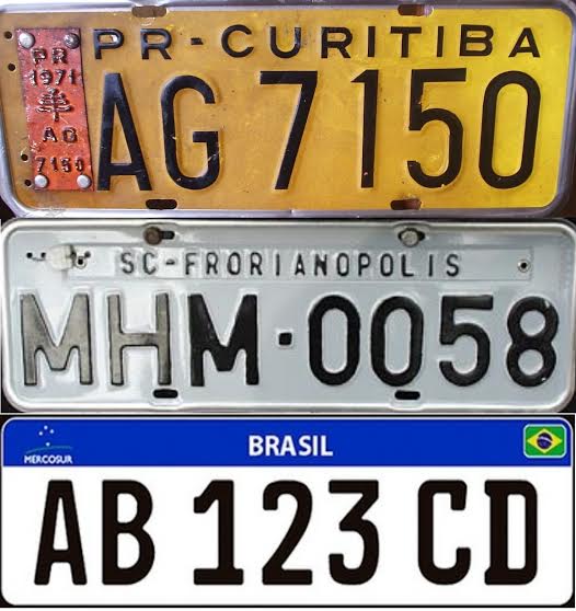 Brasil adotará placa de veículo modelo ‘Mercosul’ em 2016