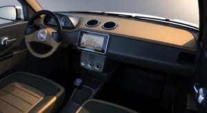 Interior do Fiat 127 Concept.