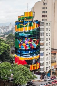 Audi e Eduardo Kobra oferecem homenagem a São Paulo com mural de Ayrton Senna (Foto divulgação).